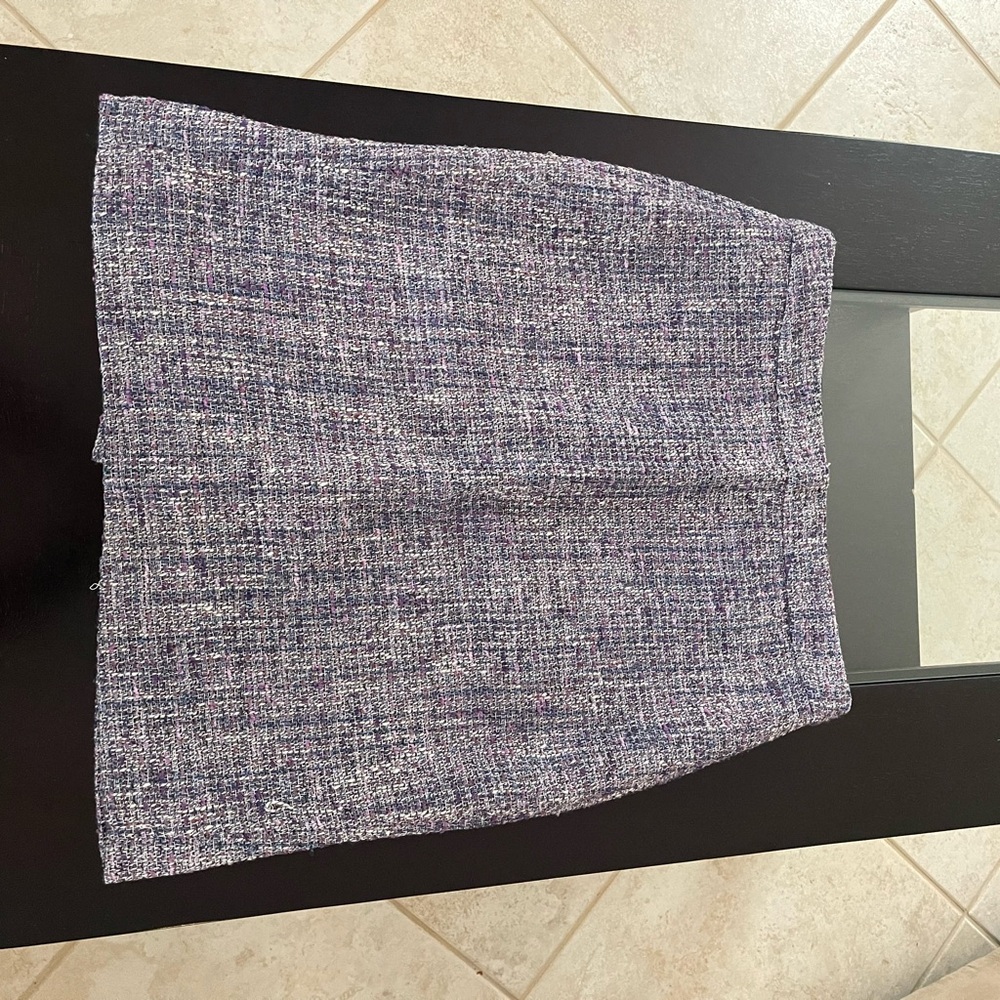 Elegant Purple Tweed Skirt